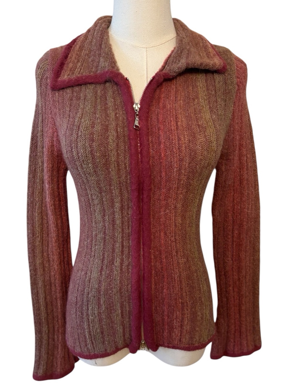Sofie the Label Pink Variegated Cardigan Sweater Size Medium